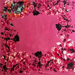 Kenzo Pink Floral Scarf